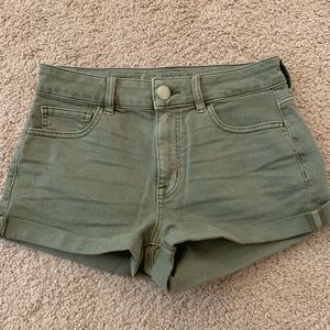 American eagle army green jean shorts